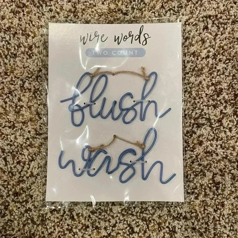 [Target] NWT Wire Words Flush and Wash Bathroom House Decor